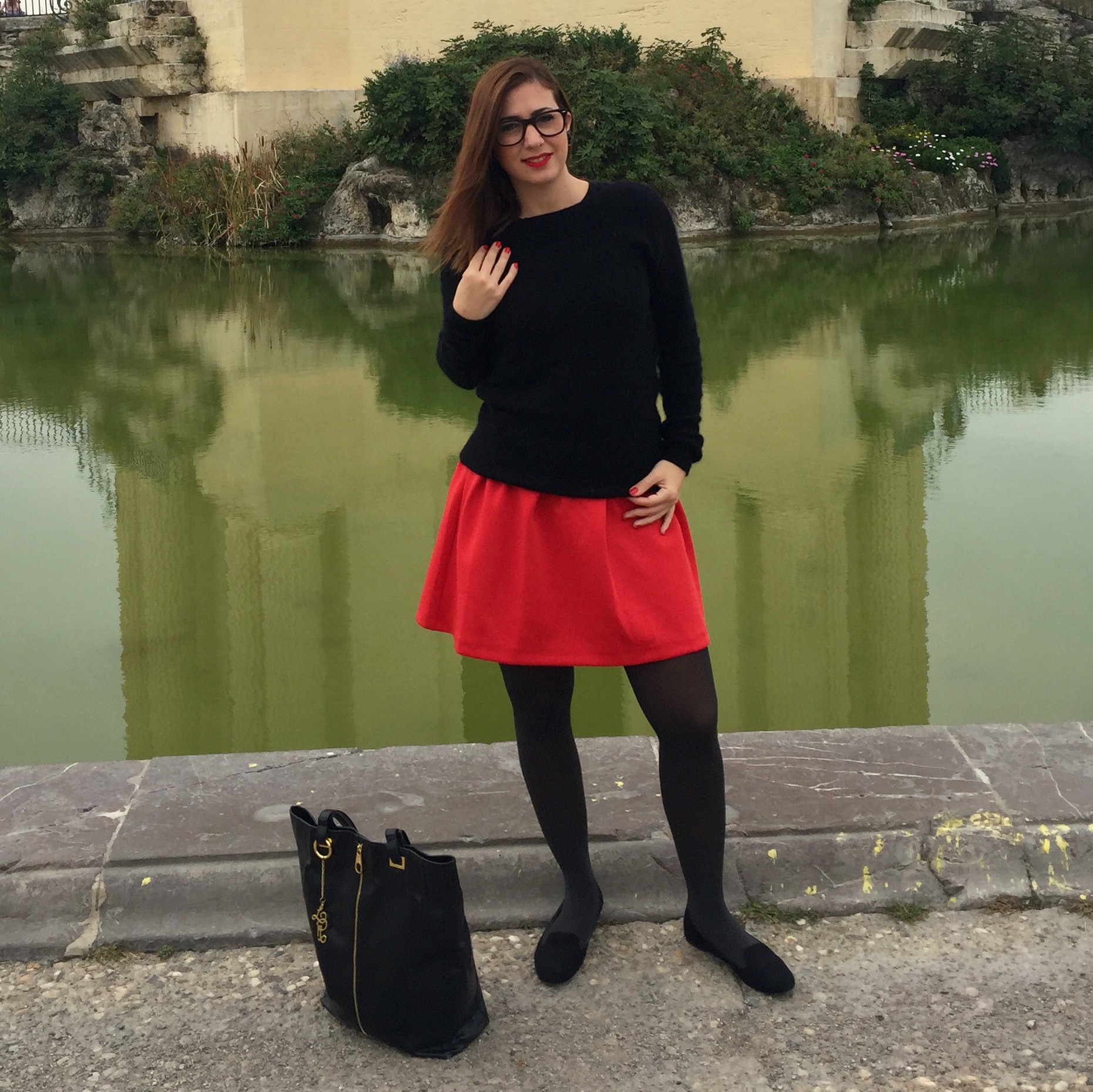 Jupe rouge – carré