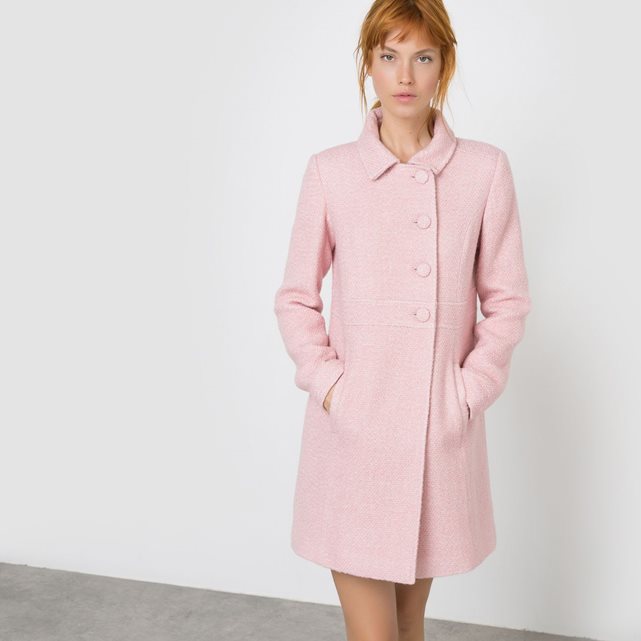 la redoute manteau rose mademoiselle-e