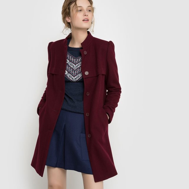 la redoute manteau bordeau mademoiselle-e