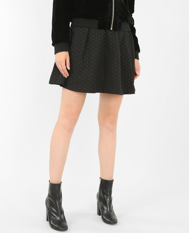 Jupe patineuse pois or mademoiselle e