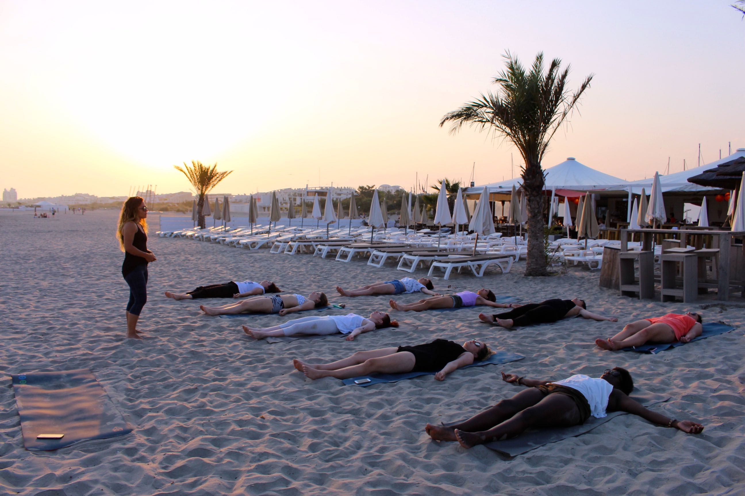 Grand Plage Boheme yoga cours 4 mademoiselle e