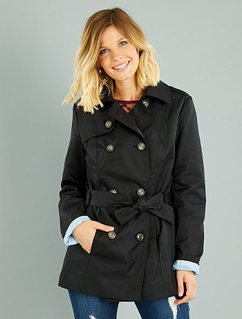 Trench imperméable on sale femme noir