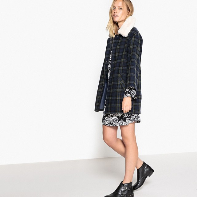 Manteau à carreaux La Redoute Collections