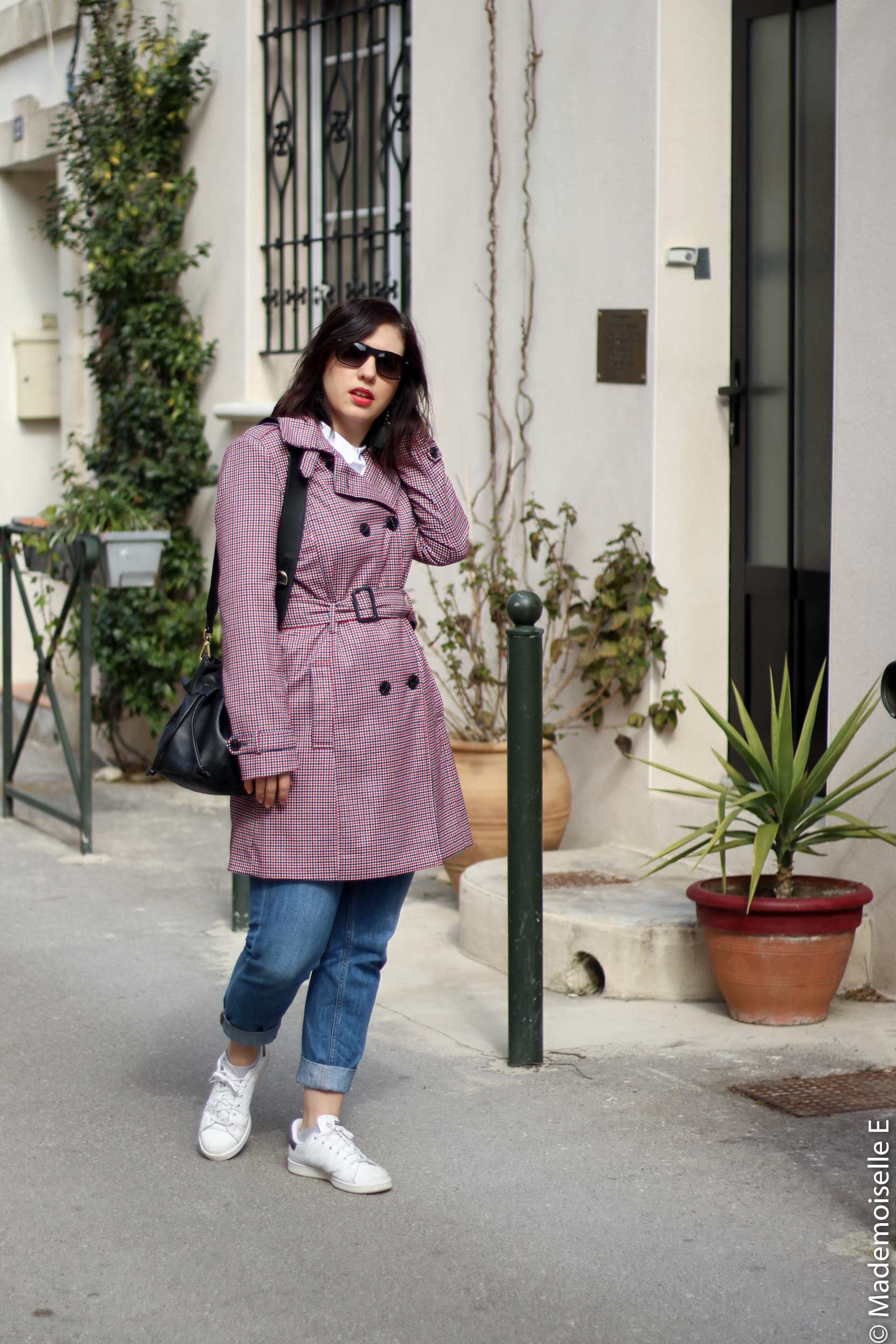 pied de poule trench 7 mademoiselle e