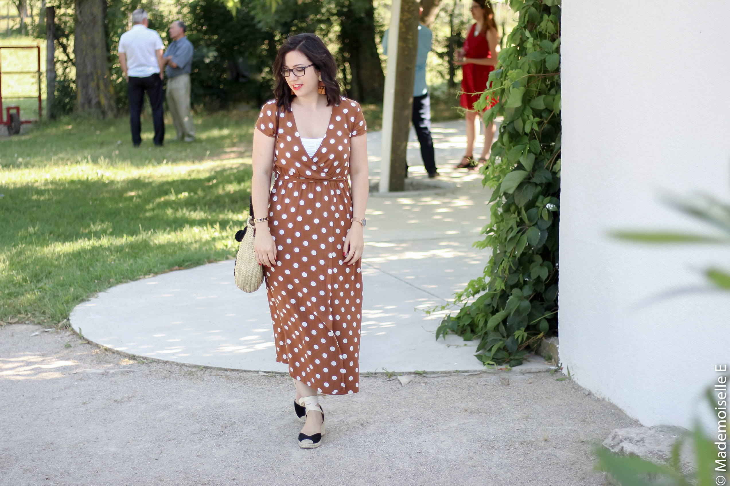 robe longue a pois 3 look été blog mode mademoiselle-e