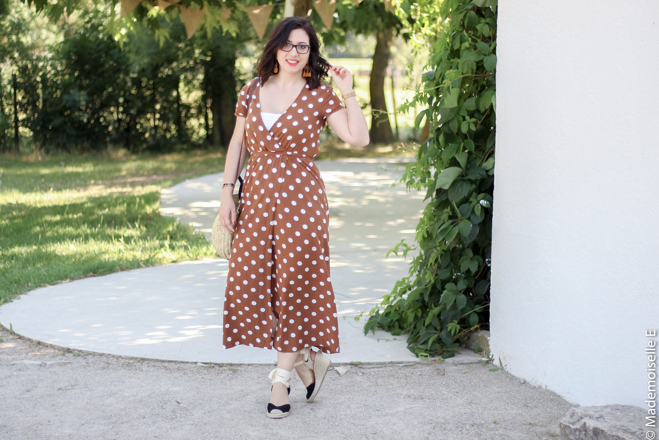 robe longue a pois 9 look été blog mode mademoiselle-e