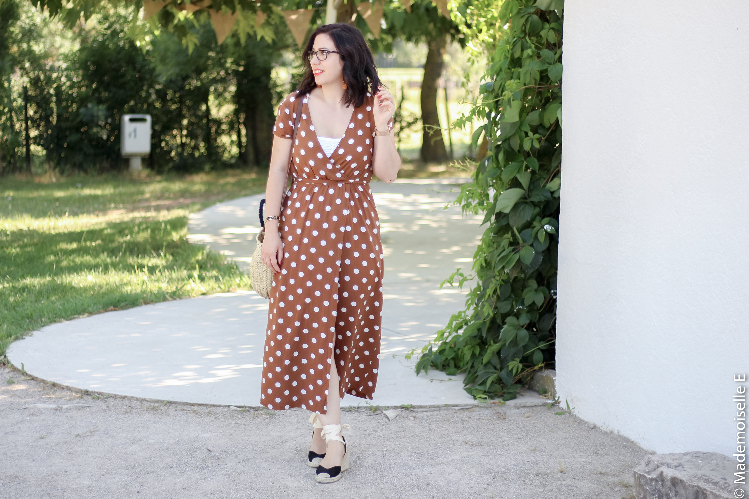 robe longue a pois 11 look été blog mode mademoiselle-e