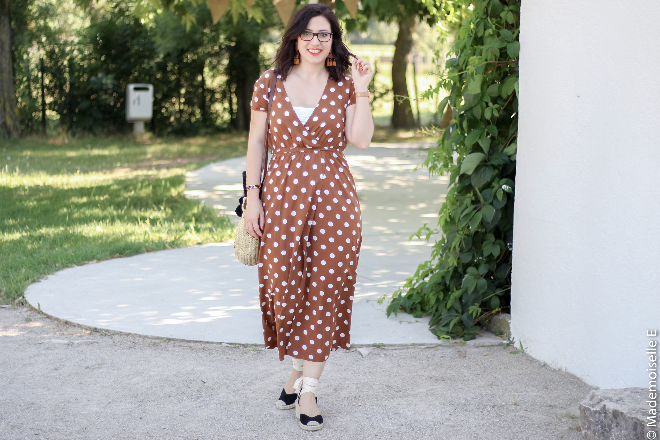 robe longue a pois 17 look été blog mode mademoiselle-e