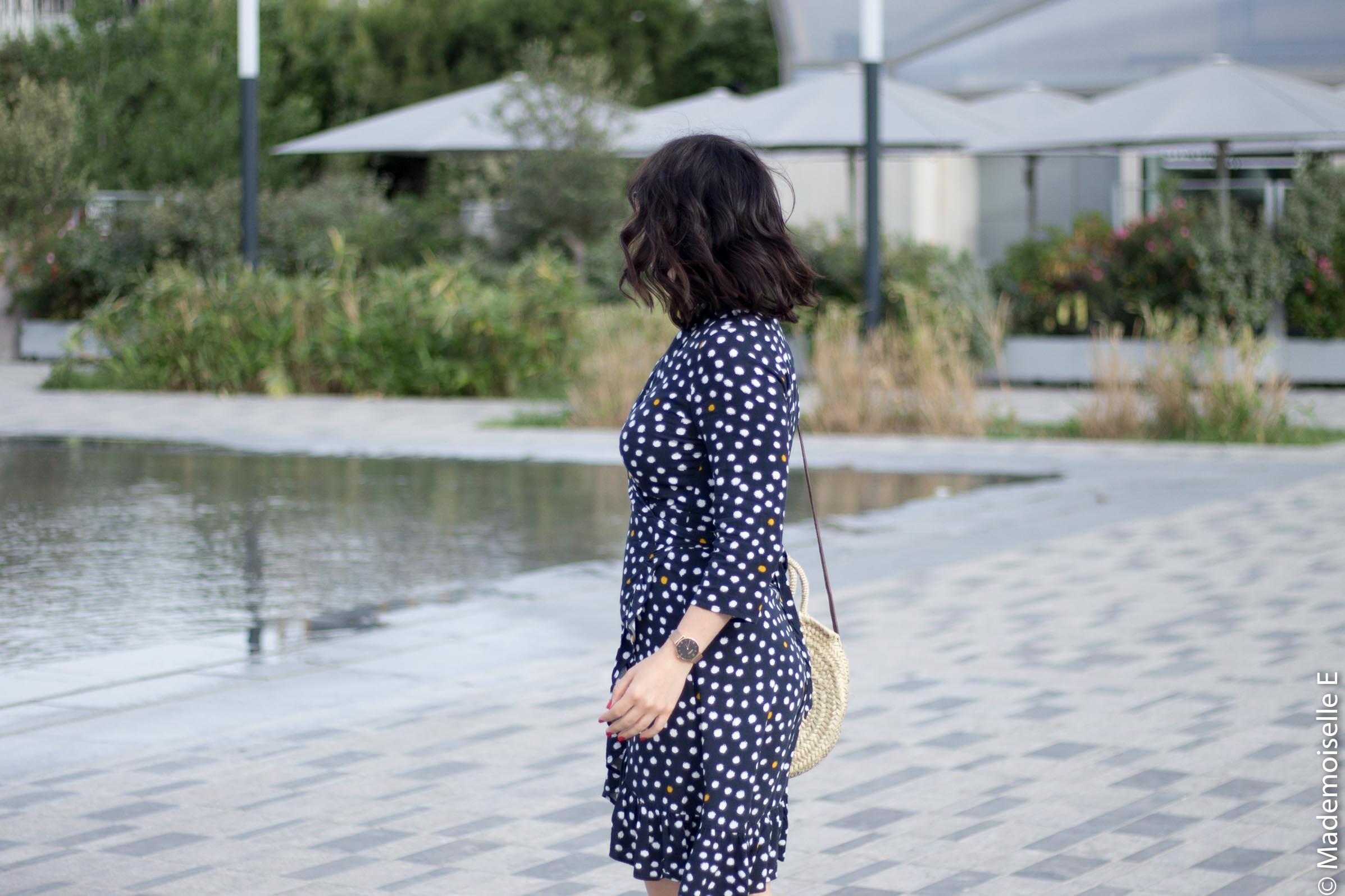robe portefeuille pois volants Vila Clothes 26 mademoiselle-e look