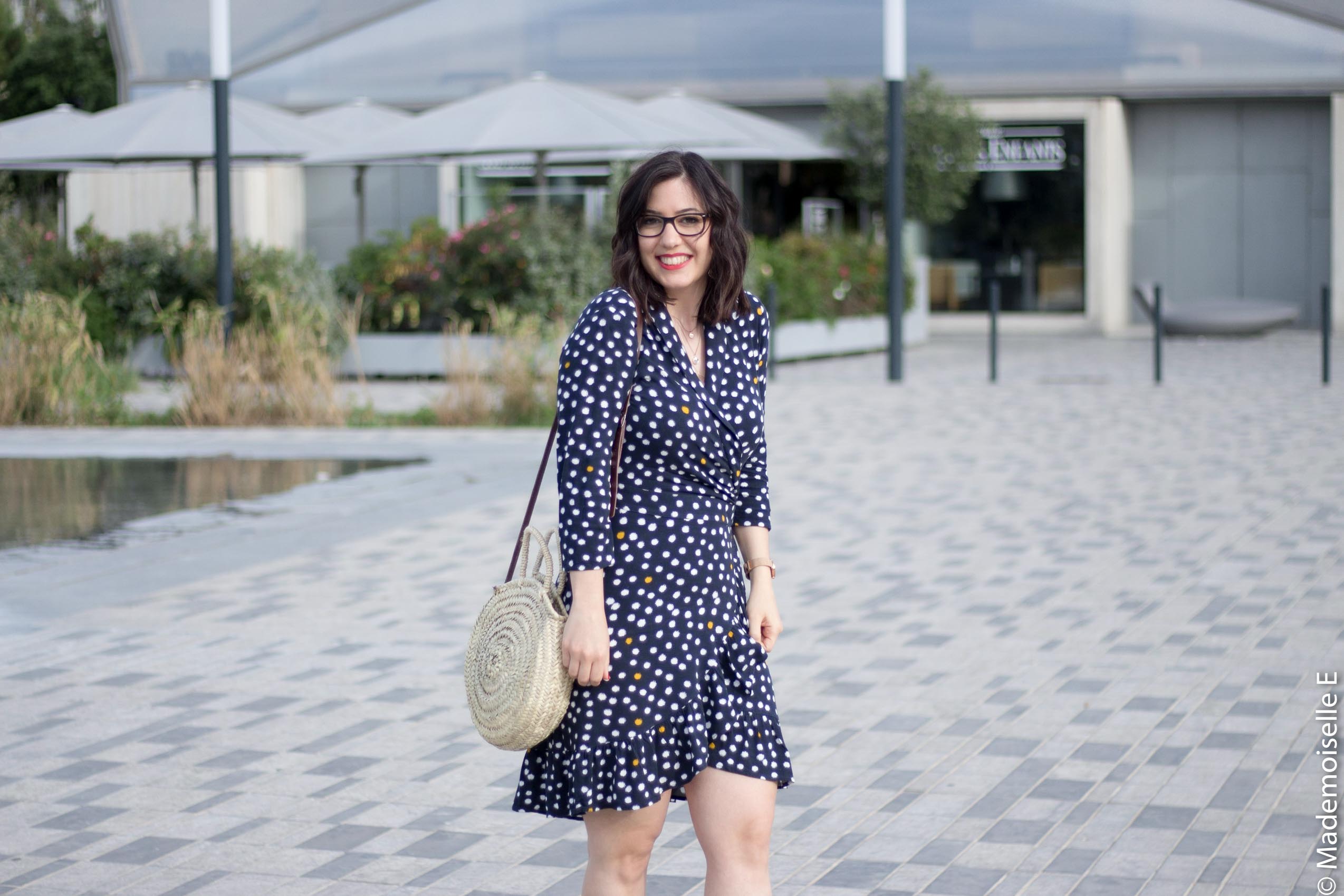robe portefeuille pois volants Vila Clothes 19 mademoiselle-e look