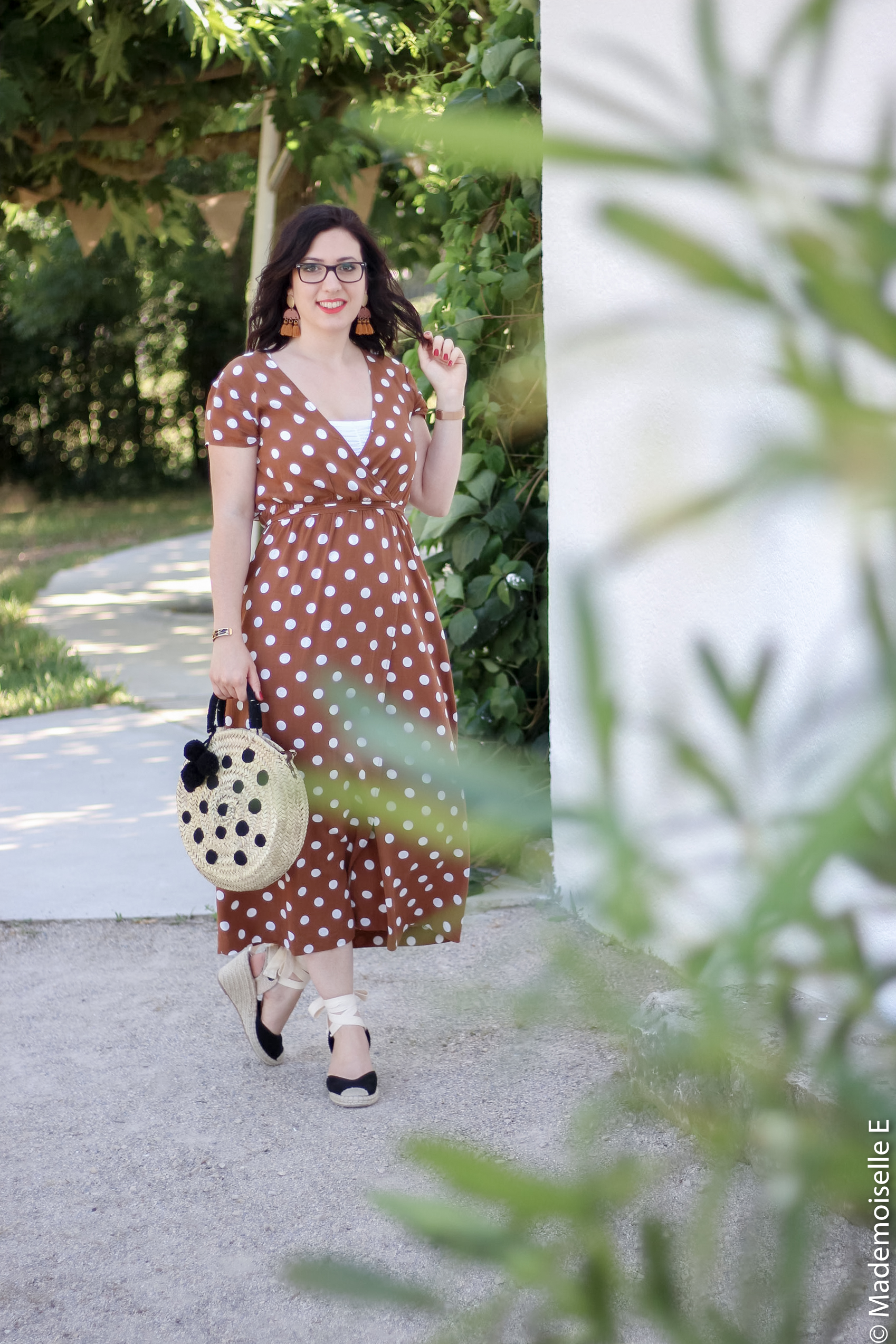 robe longue a pois 10 look été blog mode mademoiselle-e