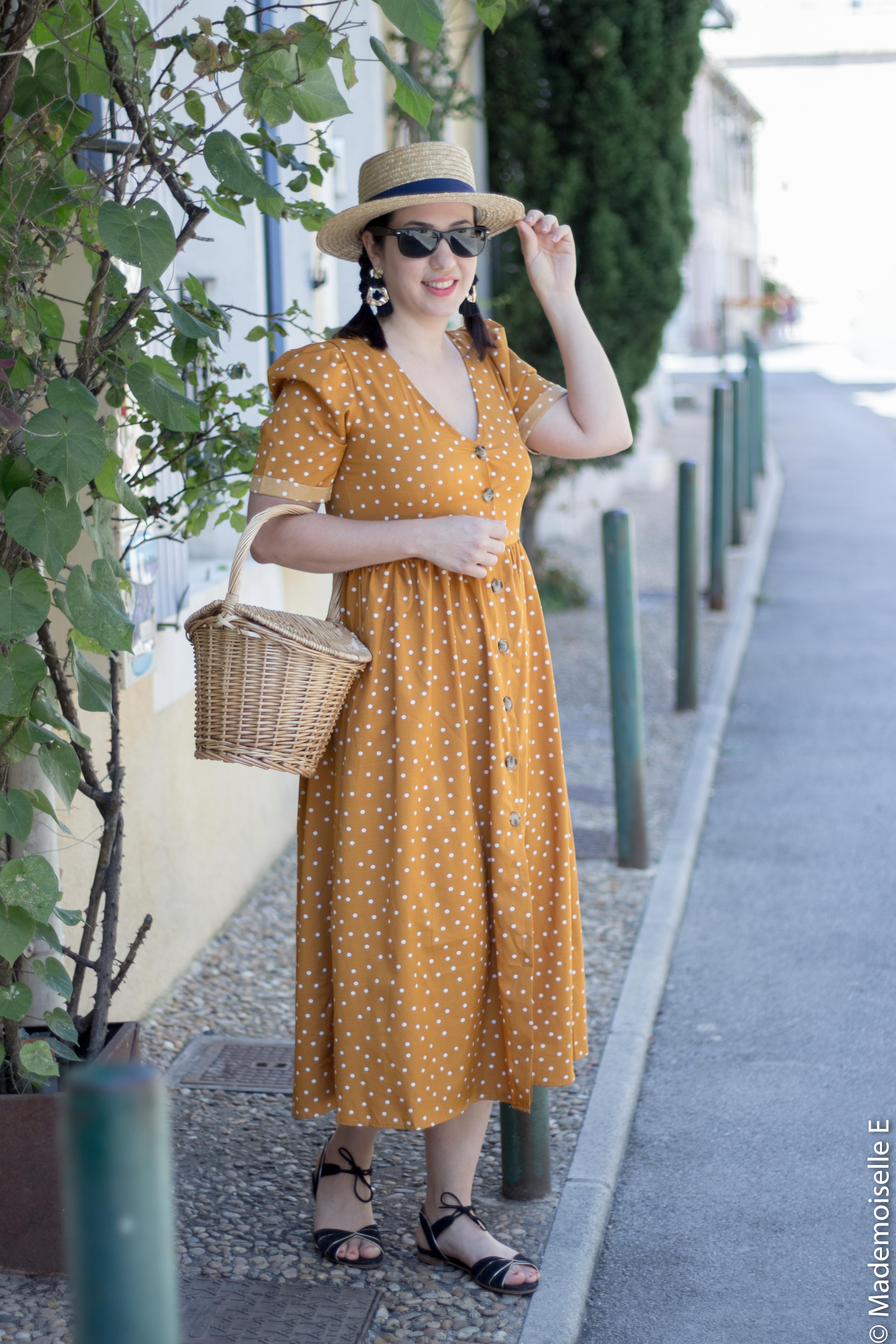 robe pois moutarde tendance été 11 mademoiselle-e