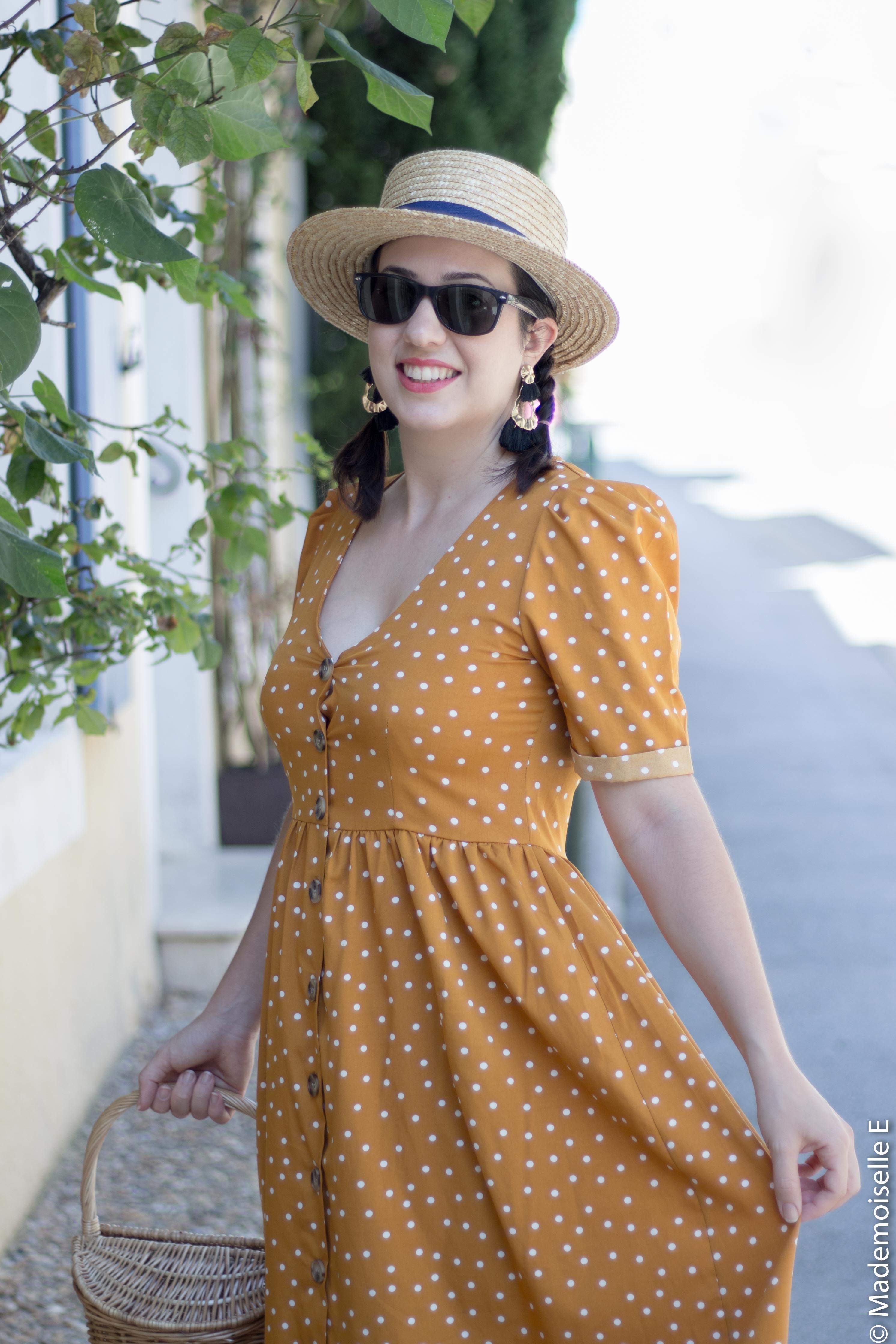 robe pois moutarde tendance été 7 mademoiselle-e