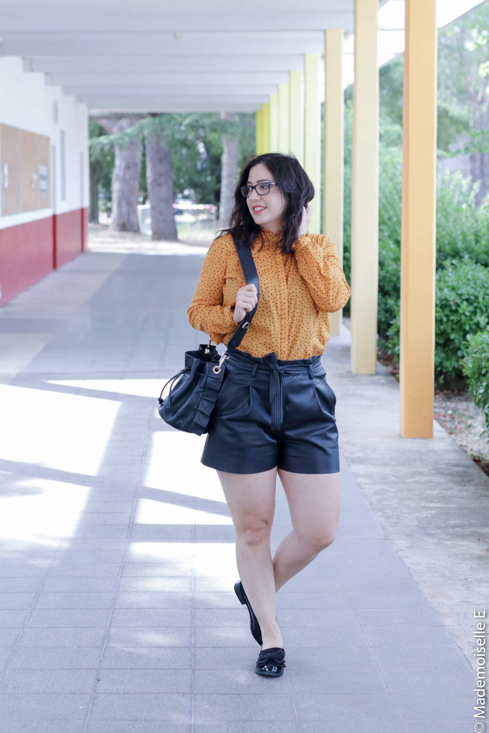 chemise moutarde à pois look rentrée tendance 2018 1 mademoiselle-e