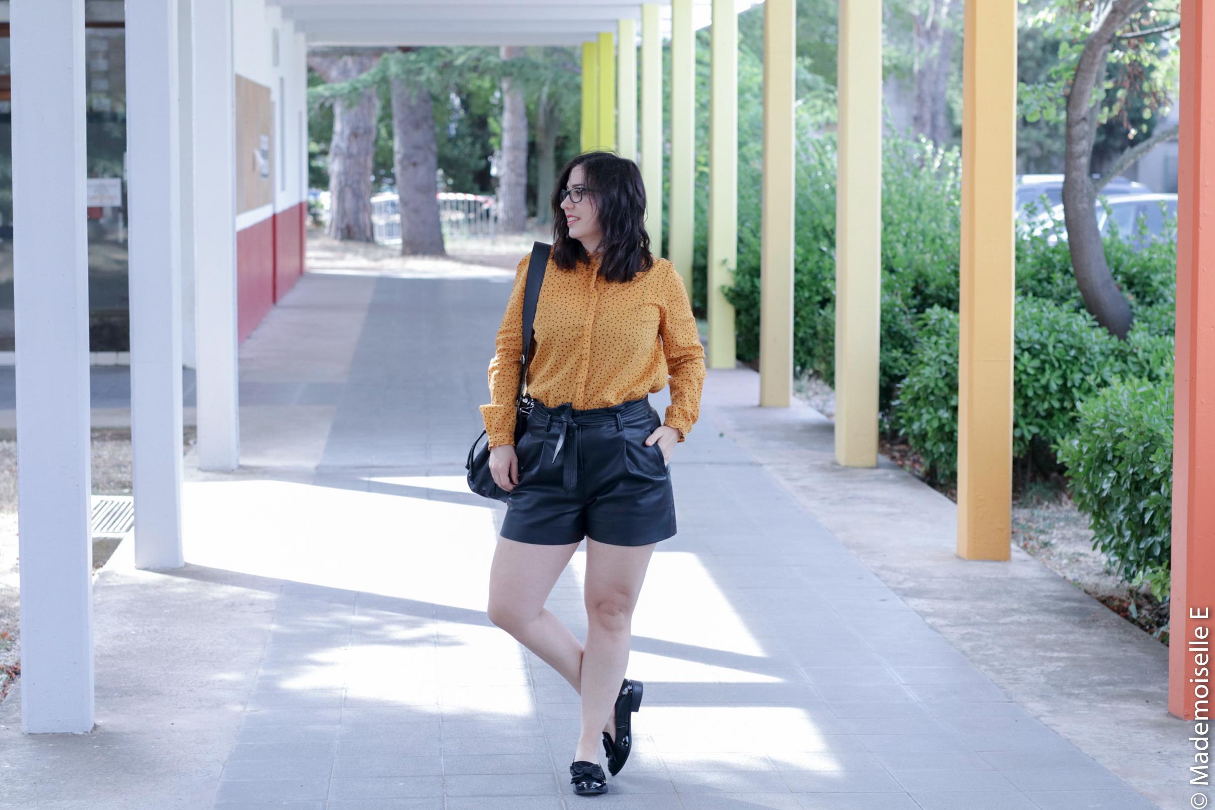 chemise moutarde à pois look rentrée tendance 2018 9 mademoiselle-e