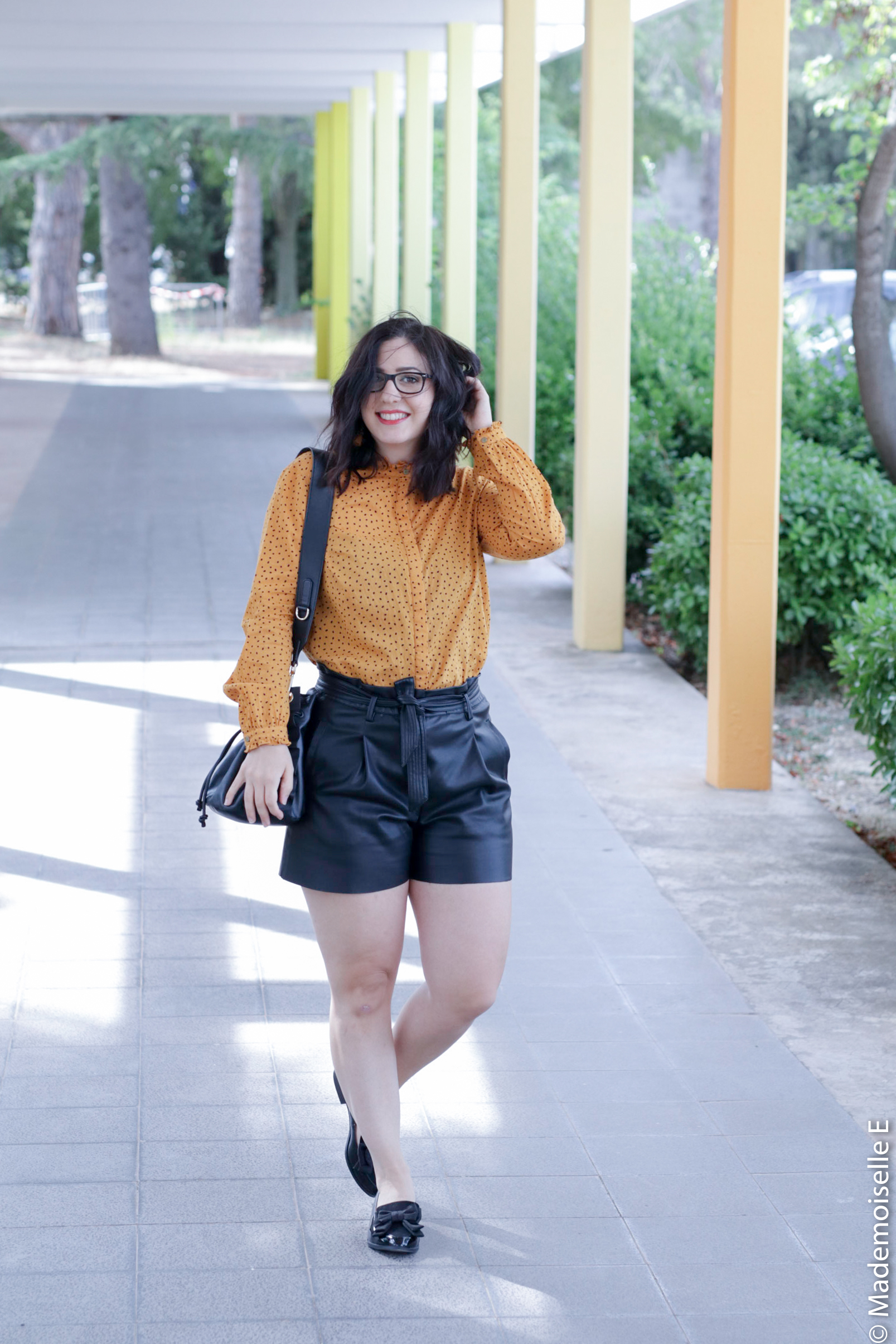 chemise moutarde à pois look rentrée tendance 2018 14 mademoiselle-e