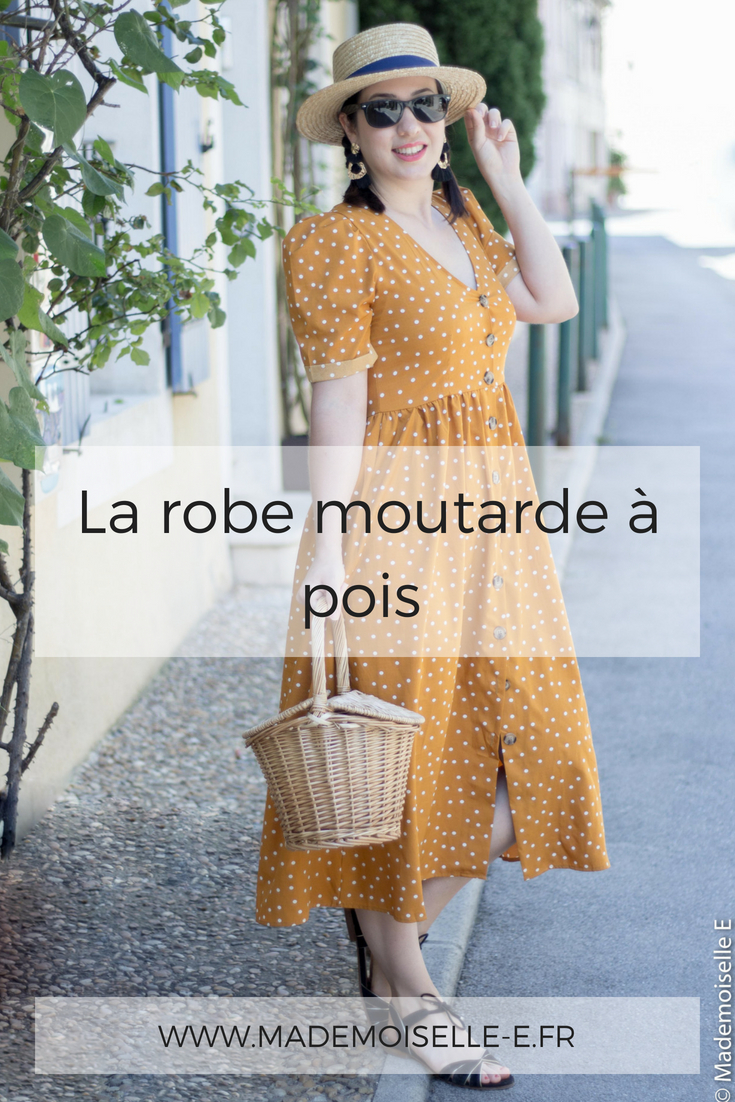 robe pois moutarde tendance été 15 mademoiselle-e
