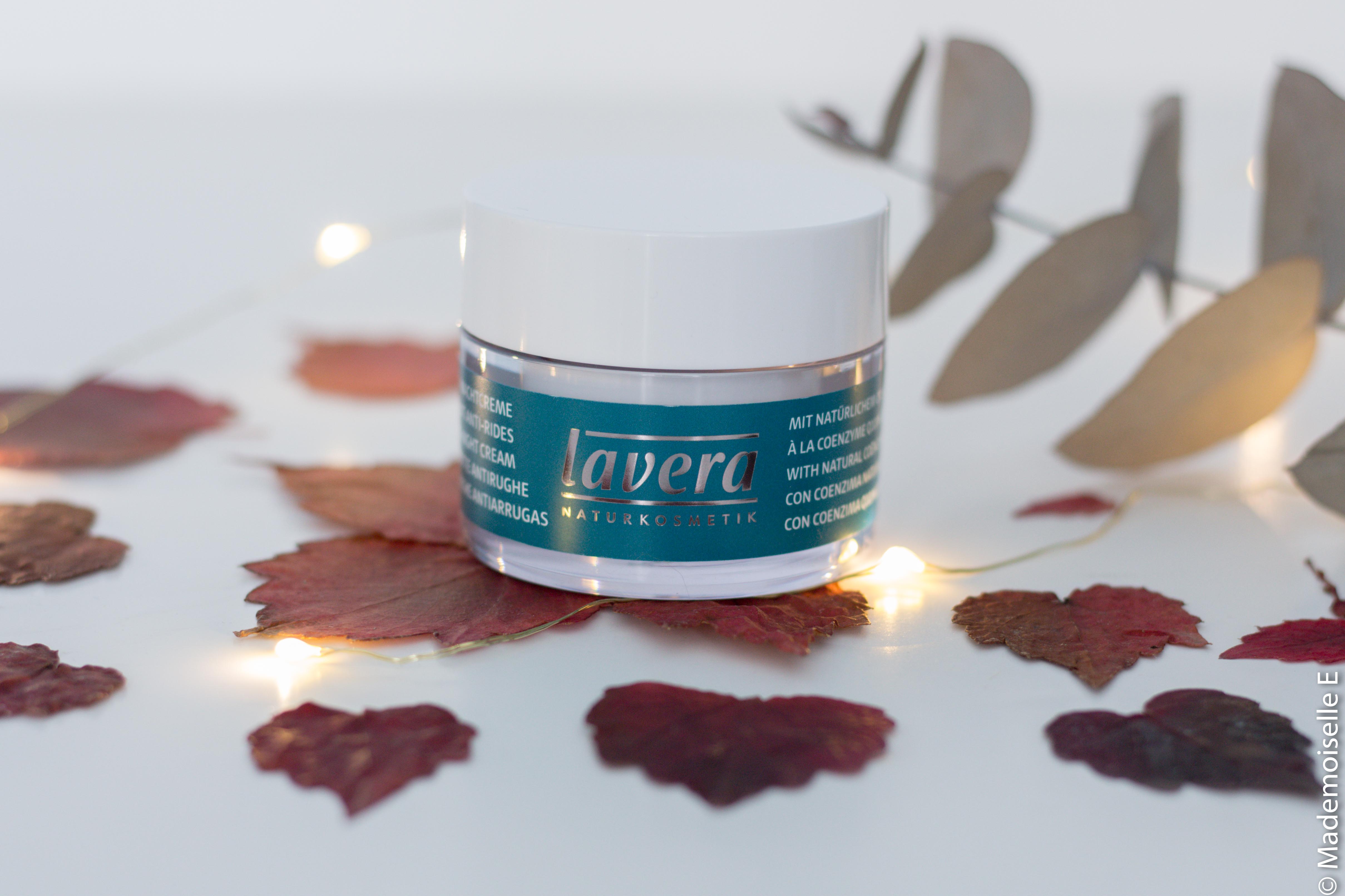 routine lavera d’automne crème de nuit mademoiselle-e