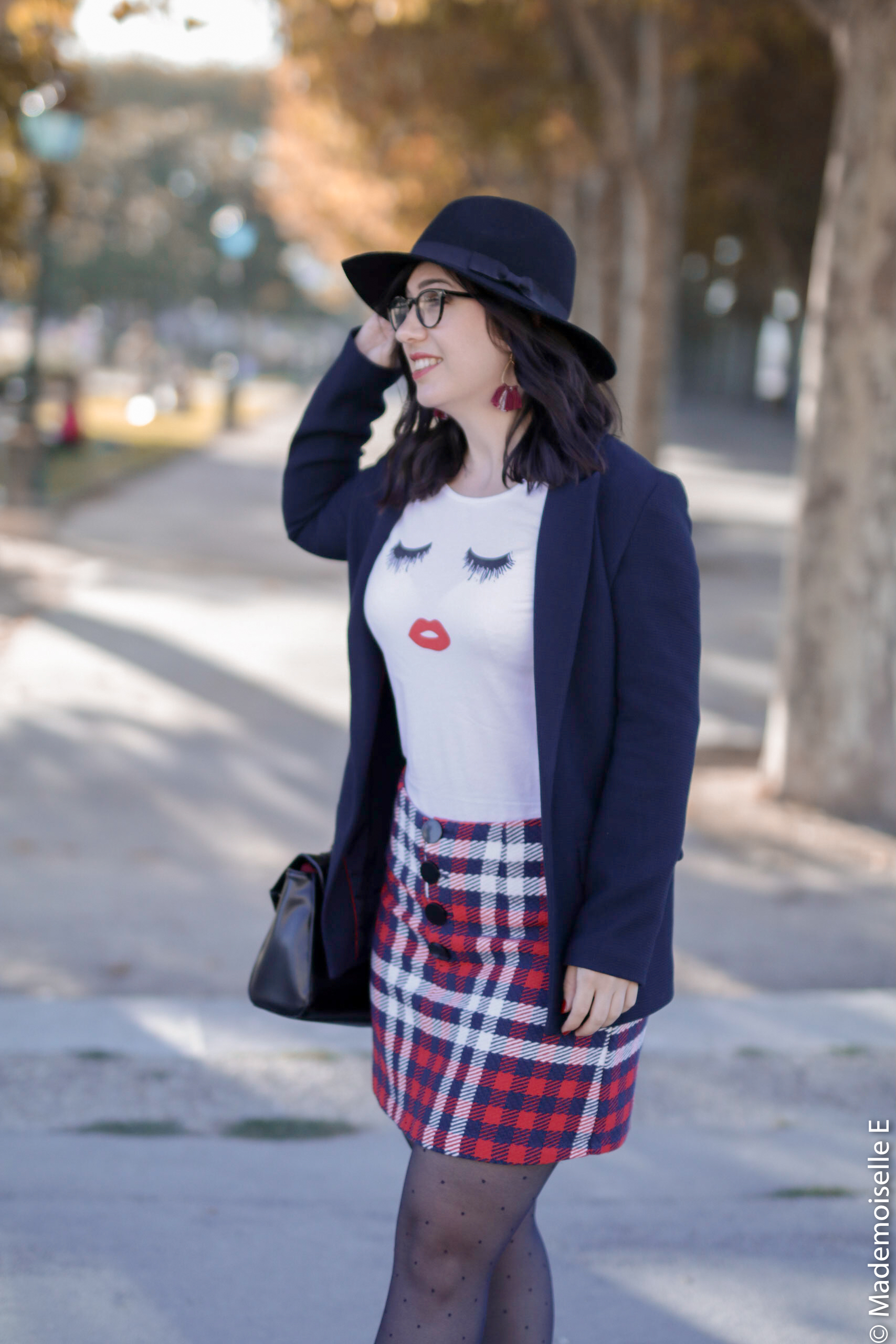 Blazer x jupe à carreaux 10 mademoiselle-e