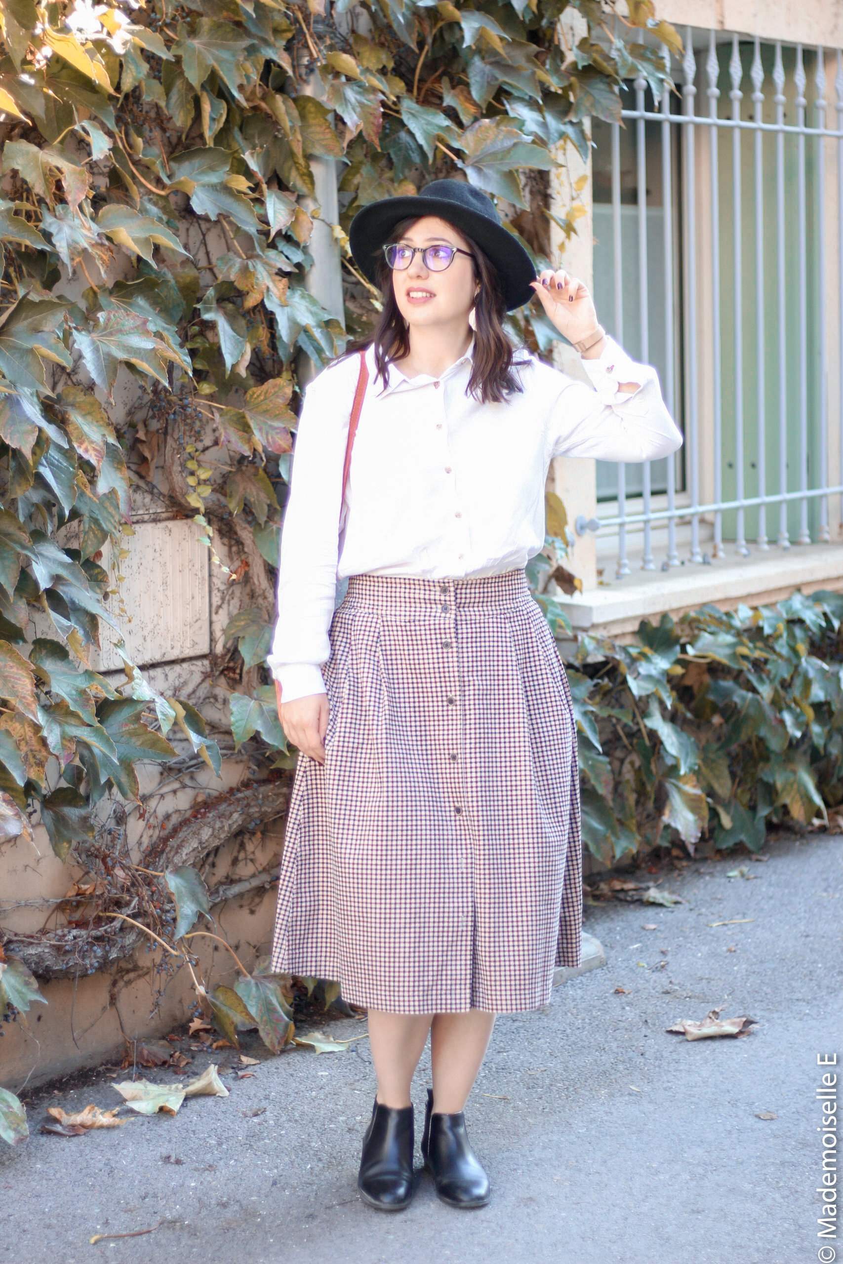 jupe midi Ines de la Fressange x uniqlo 19 mademoiselle e Mademoiselle E