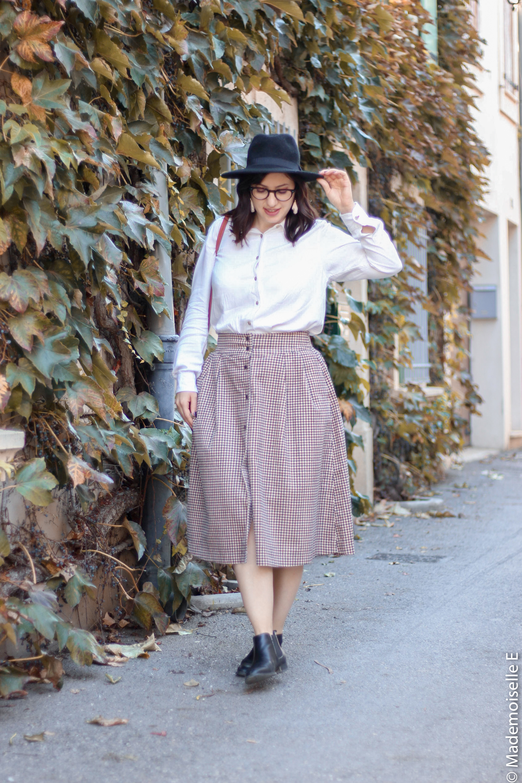 jupe midi Ines de la Fressange x uniqlo 7 mademoiselle-e