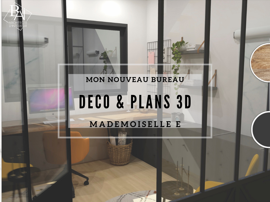 Idées aménagement bureau – Déco & plans 3D mademoiselle-e x bai_b_architecteinterieur
