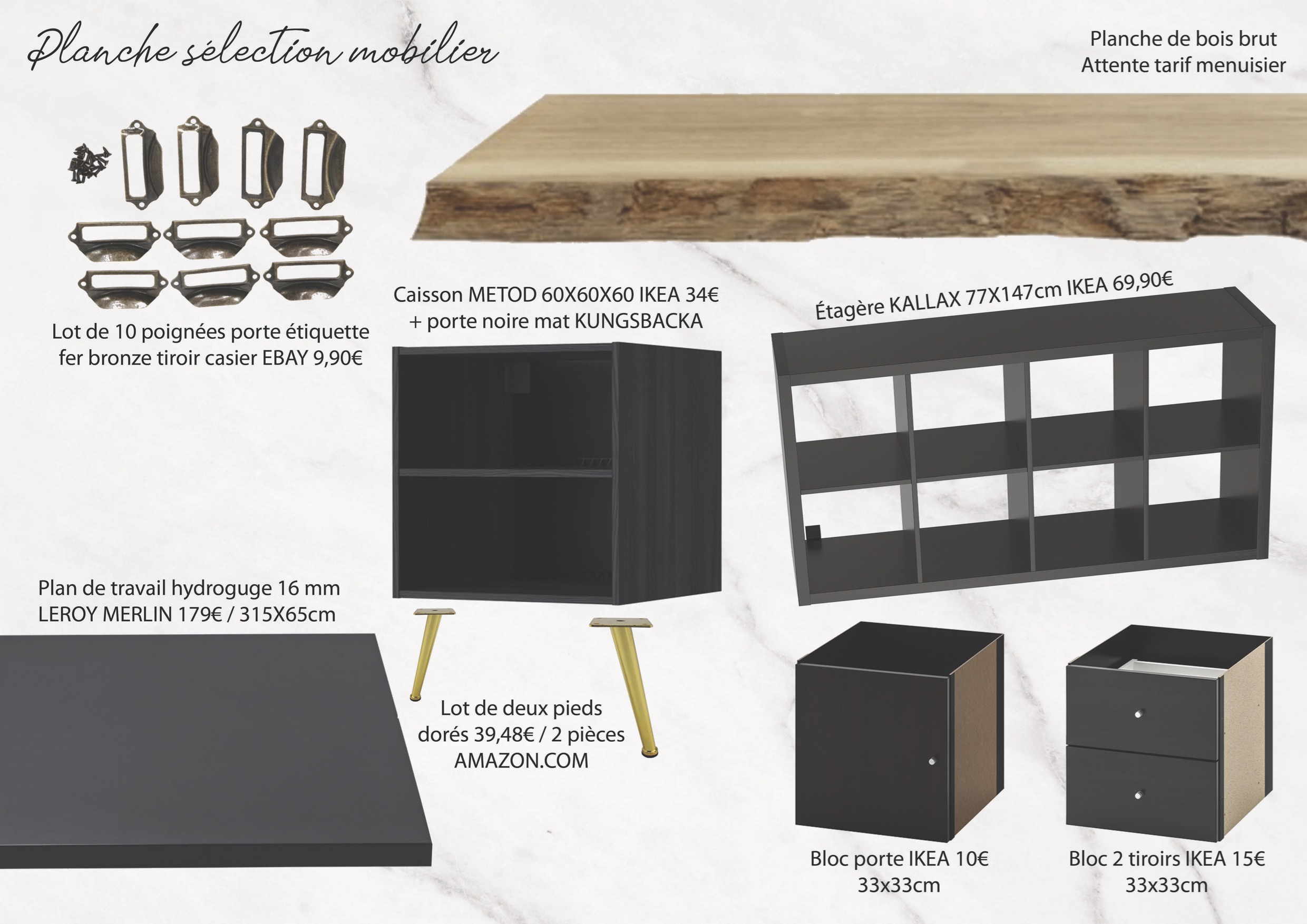 Idées aménagement bureau – Planche mobilier mademoiselle-e x bai_b_architecteinterieur