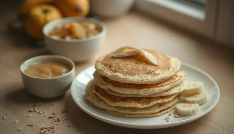 Pancakes à la compote de pomme sans sucre : la recette moelleuse et healthy