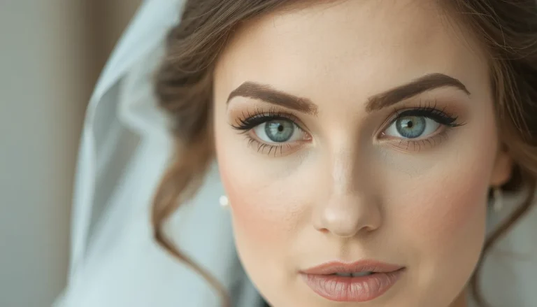 Maquillage mariée yeux bleus : les secrets d&rsquo;un regard sublime